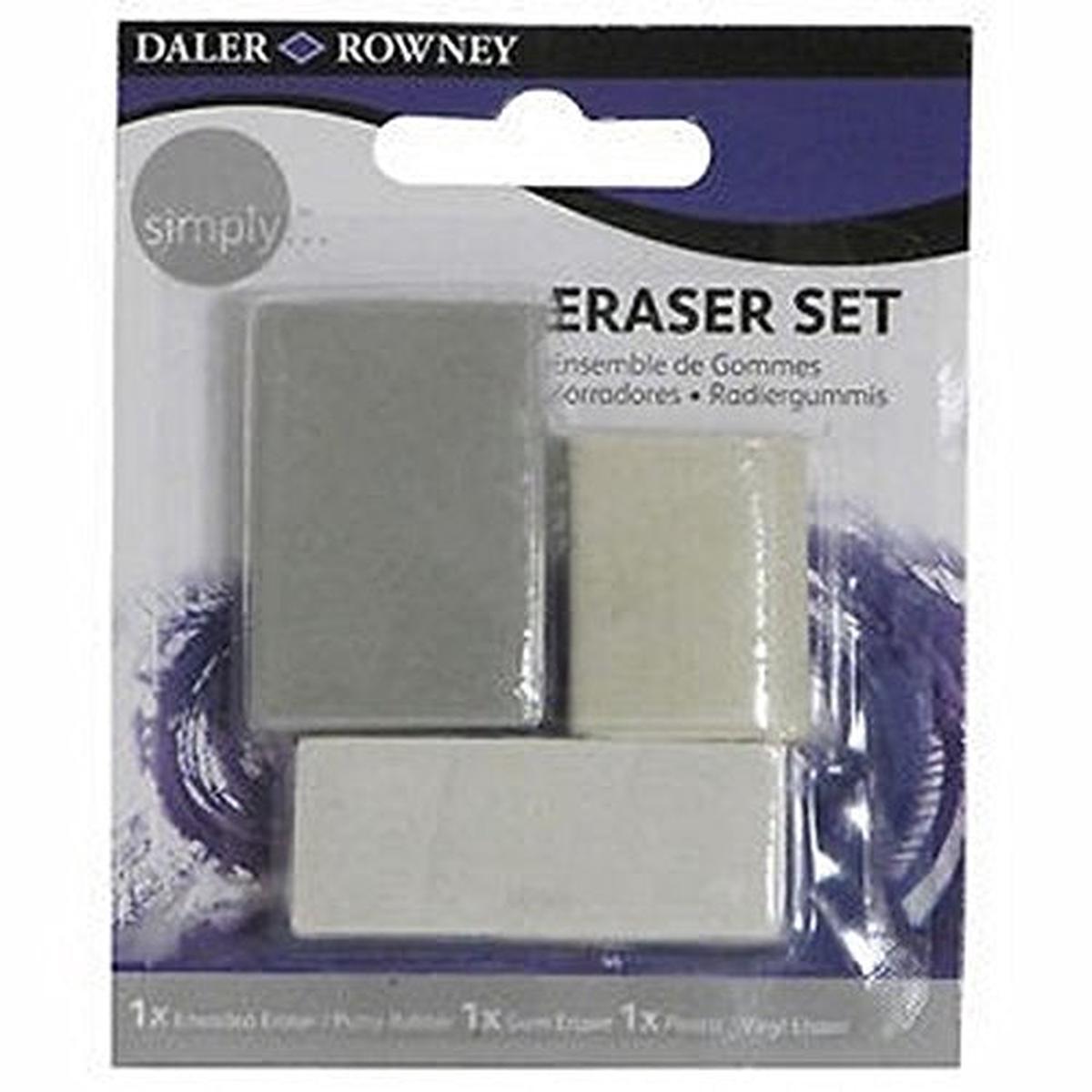 Daler-Rowney Simply 3 Eraser Set