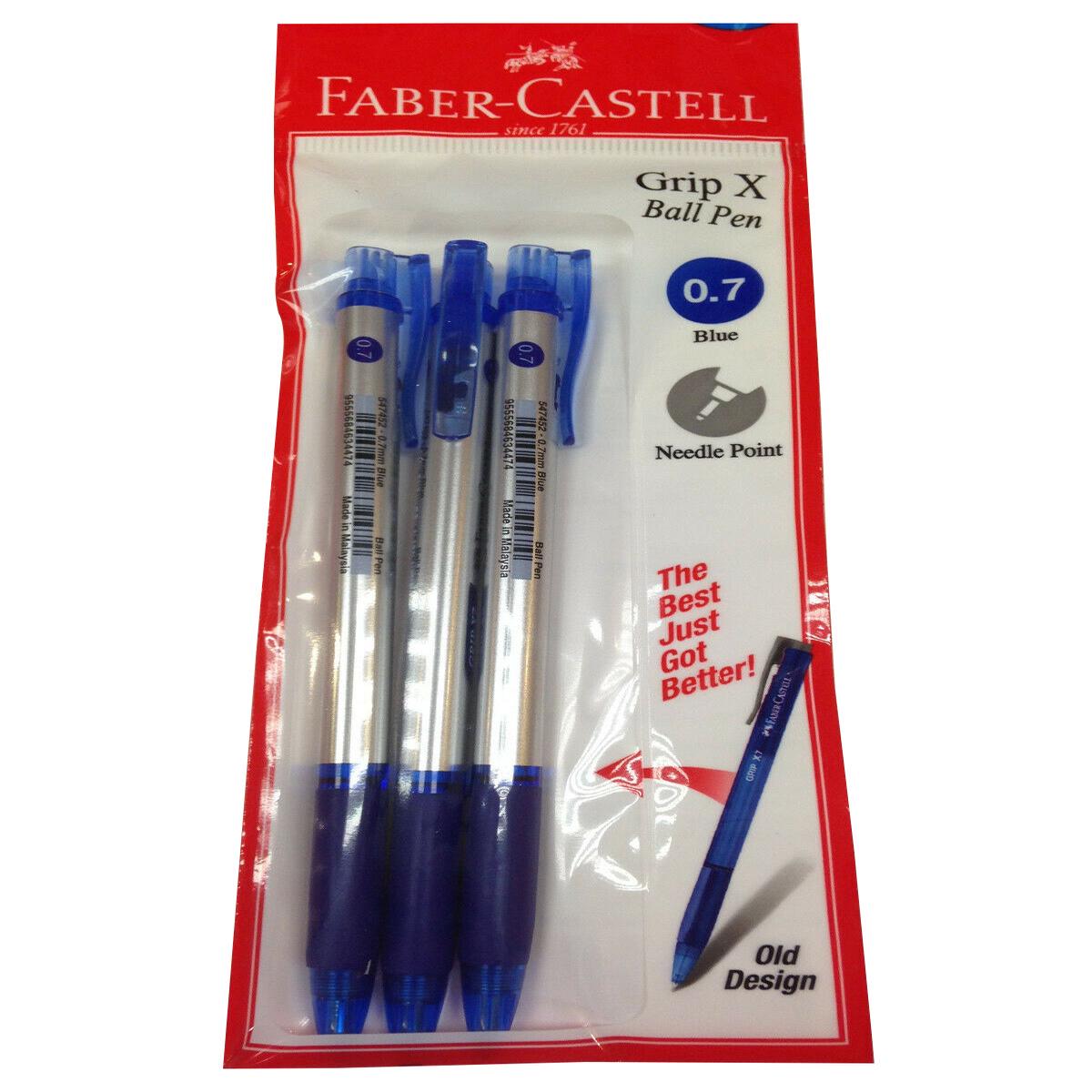 FABER-CASTELL GRIP BALL 0.7 3PC ASST BP
