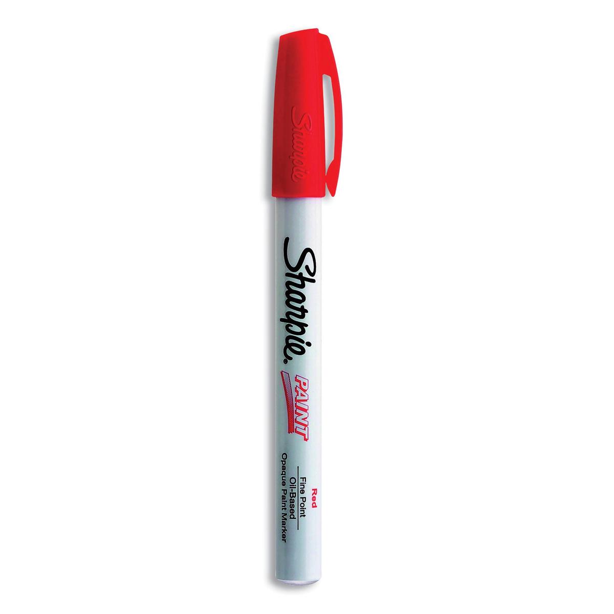 Sharpie Permanent Paint Marker, Fine Bullet Tip, Red (35535)