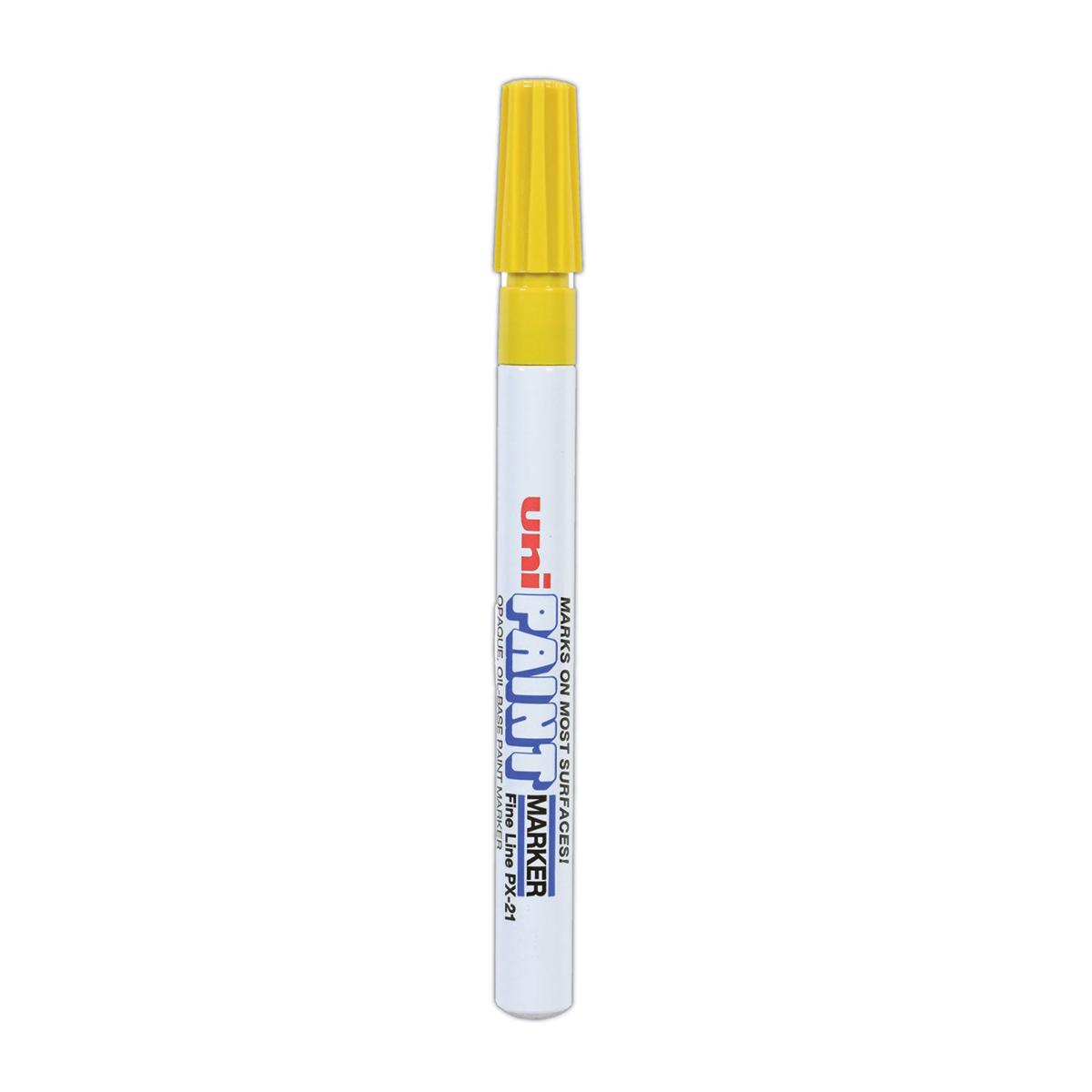uni Paint Permanent Marker, Fine Bullet Tip, Yellow (63705)