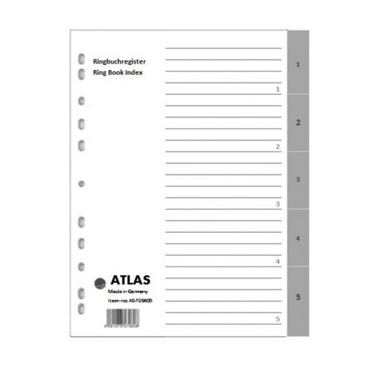 Atlas 1-7 Plastic Divider A4