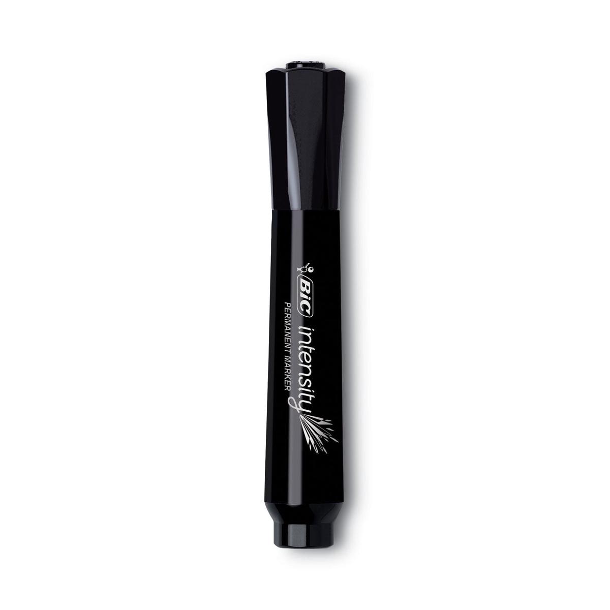 BIC Intensity Chisel Tip Permanent Marker Value Pack, Broad Chisel Tip, Black, 36/Pack (GPMM36BK)