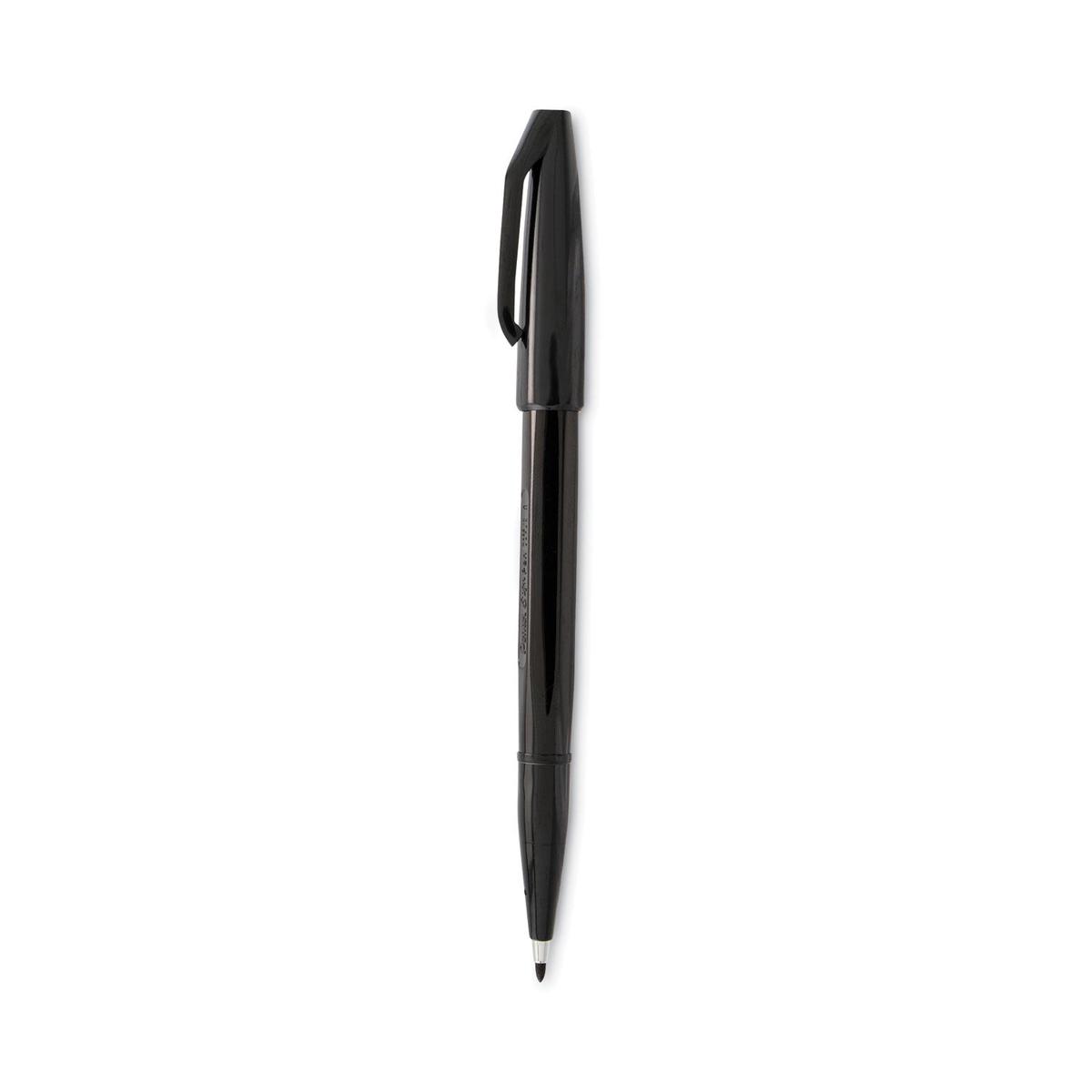 Pentel Arts Sign Pen Fine Point Color Marker, Extra-Fine Bullet Tip, Black, Dozen (S520A)