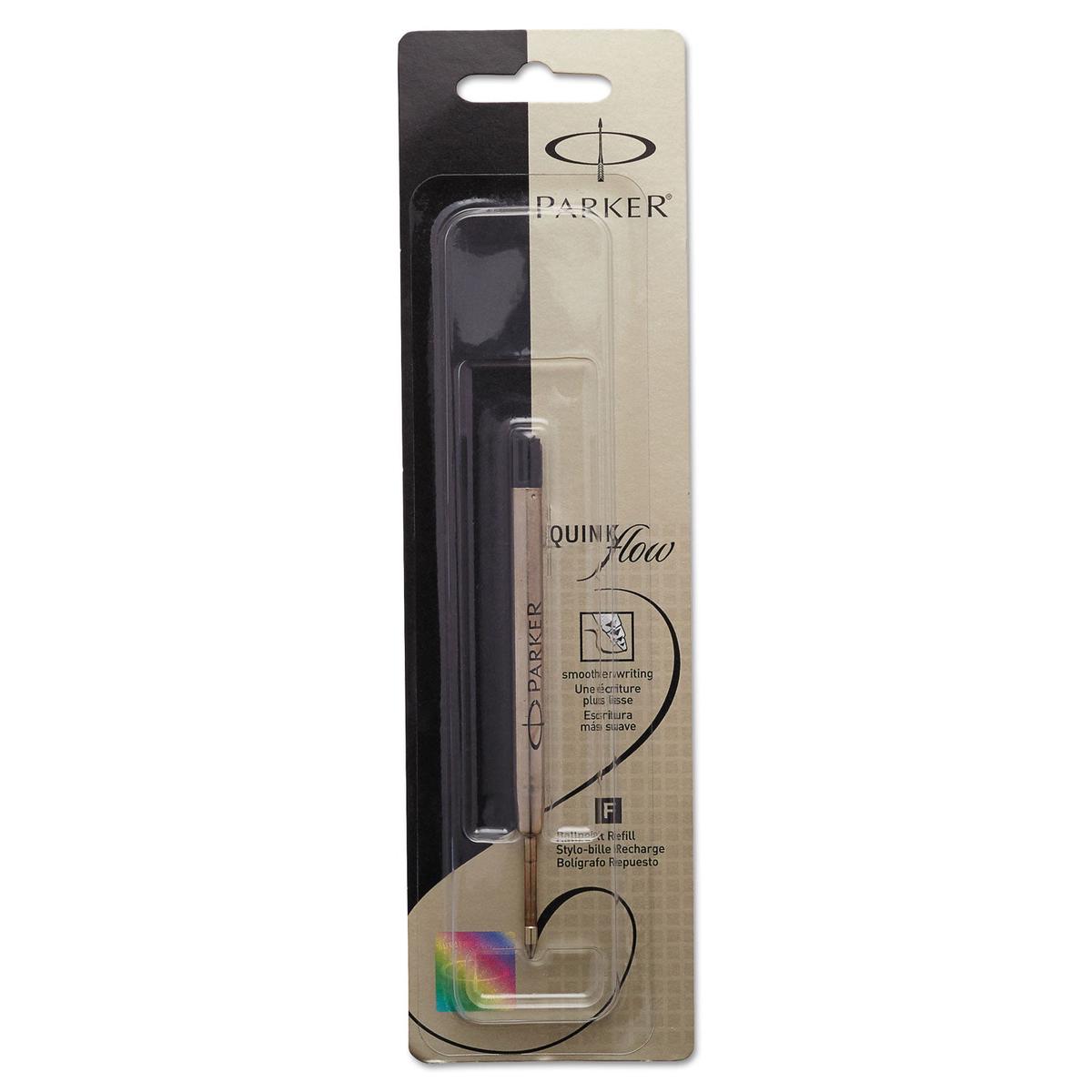 Refill for Parker Ballpoint Pens, Fine Conical Tip, Black Ink (1950367)