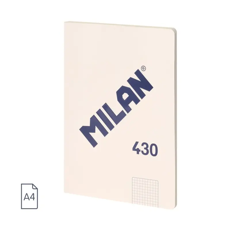 A4 glued notebook, grid paper 5X5mm, 48 sheets of 95 gr/m