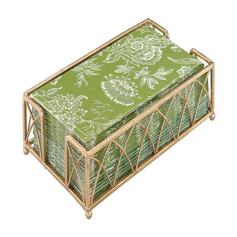 ARCH GUEST NAPKIN CADDY, GOLD LEAF