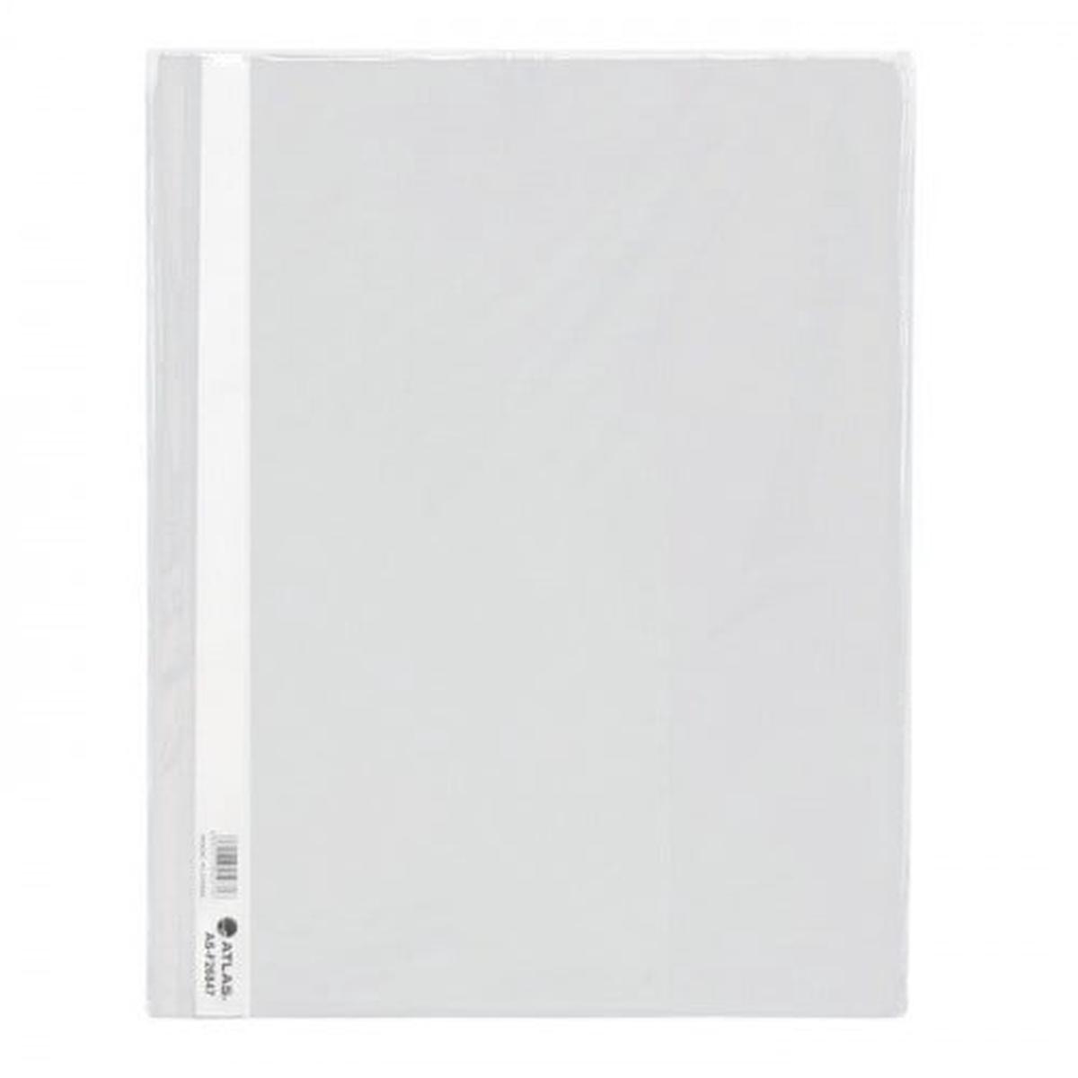 Atlas Polypropylene Thick A4 Flat File With Pocket White