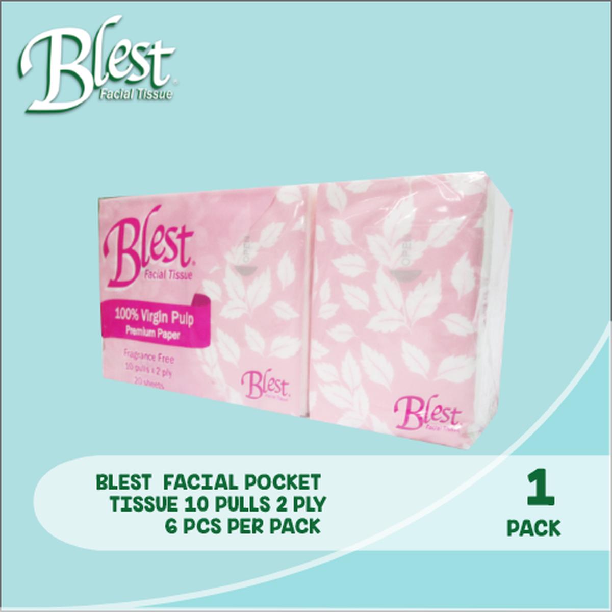 BLEST POCKET TISSUE 2PLY 6`S