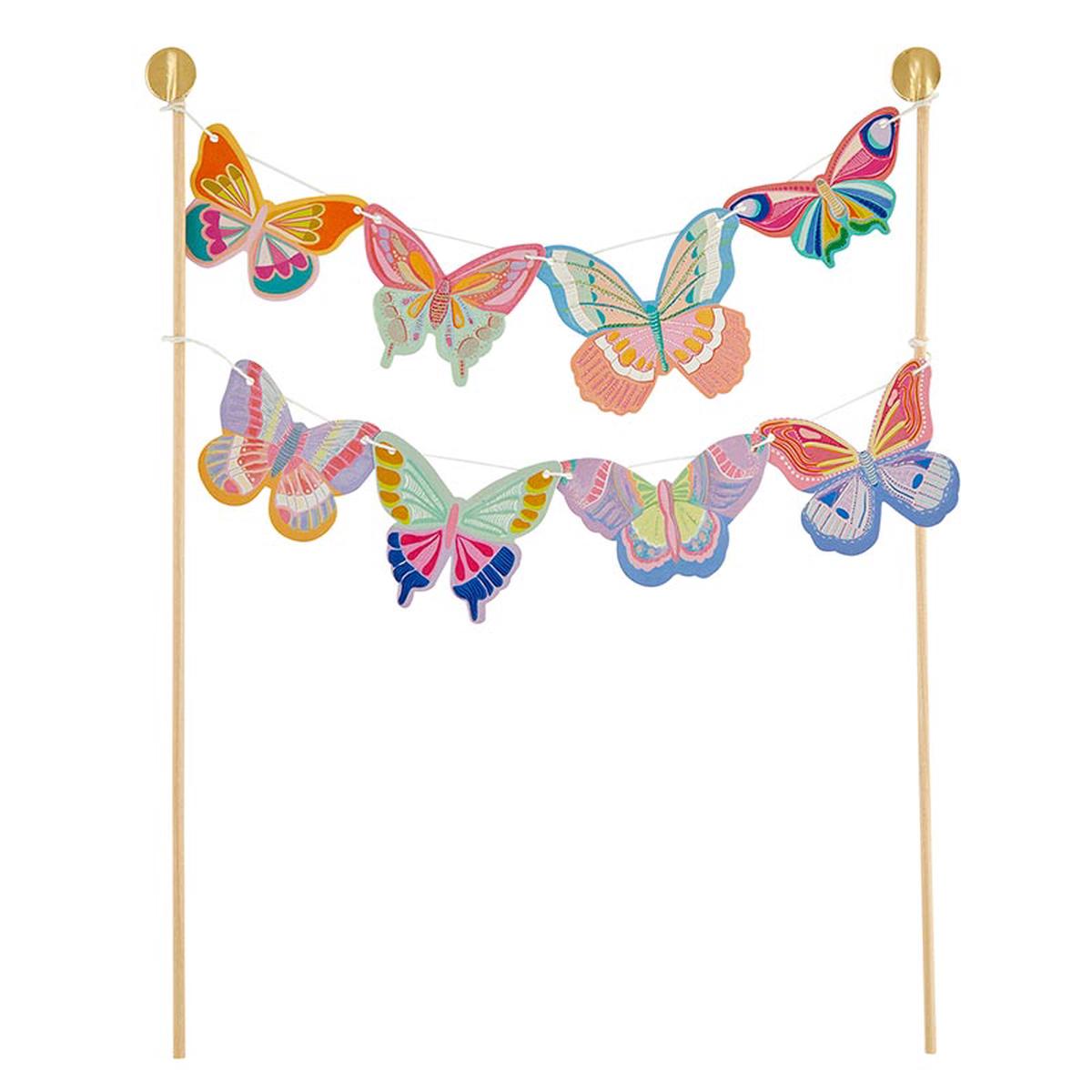 BUTTERFLY GARLAND CAKE TOPPER
