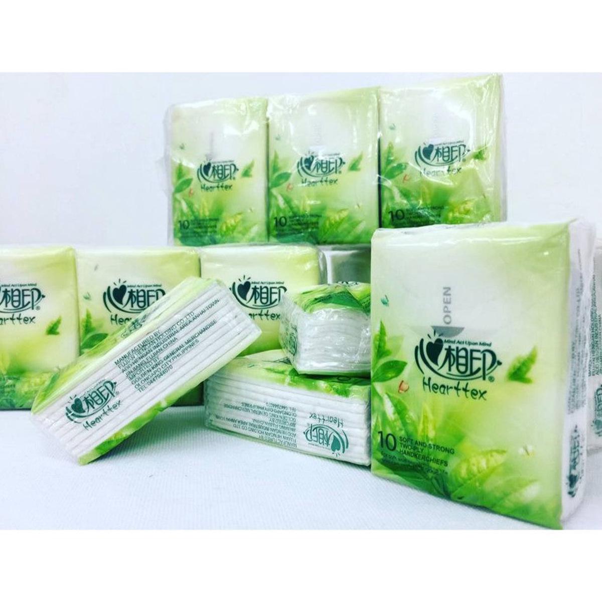HEARTTEX TISSUE GRN 6`S