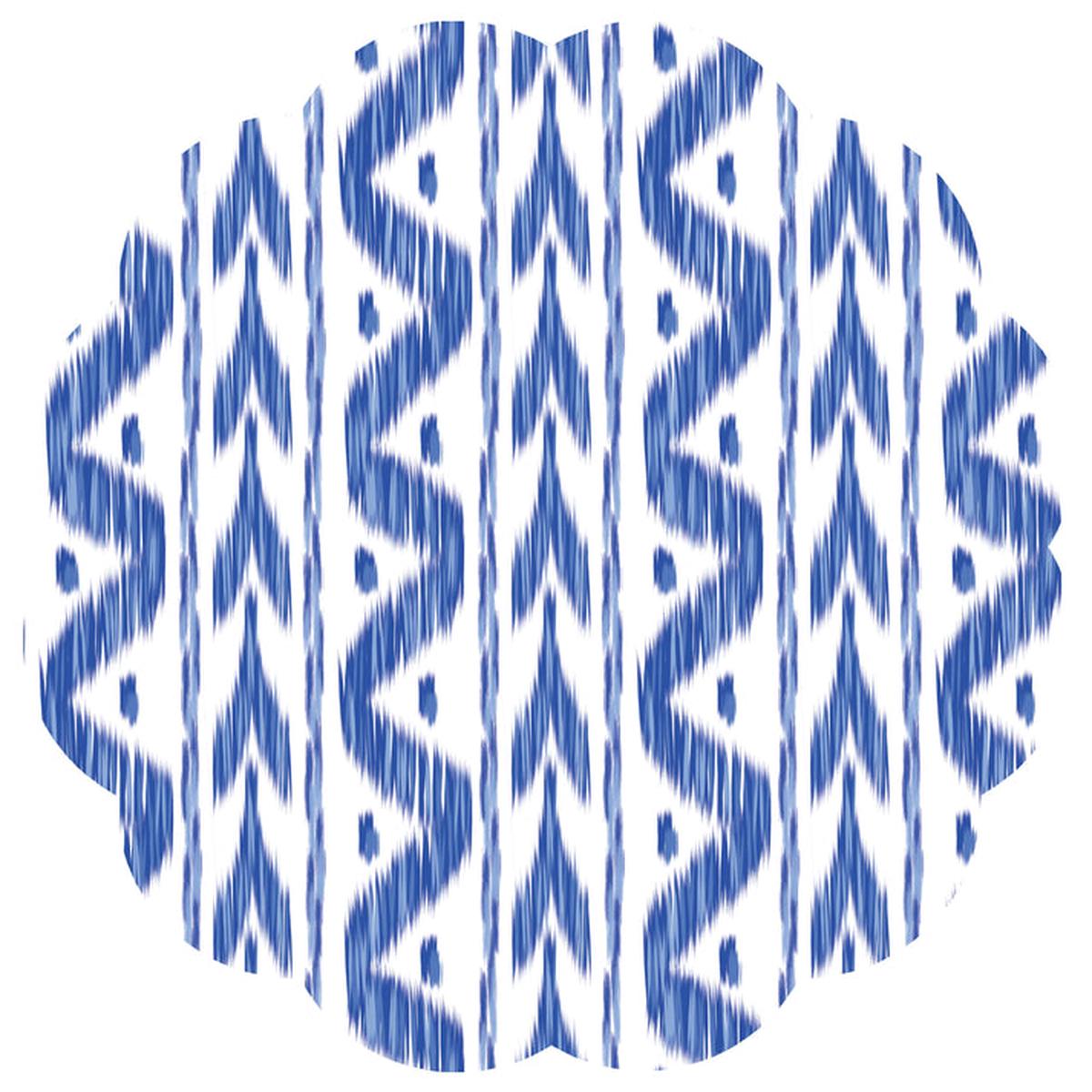 IKAT SCALLOPED PAPER PLACEMATS