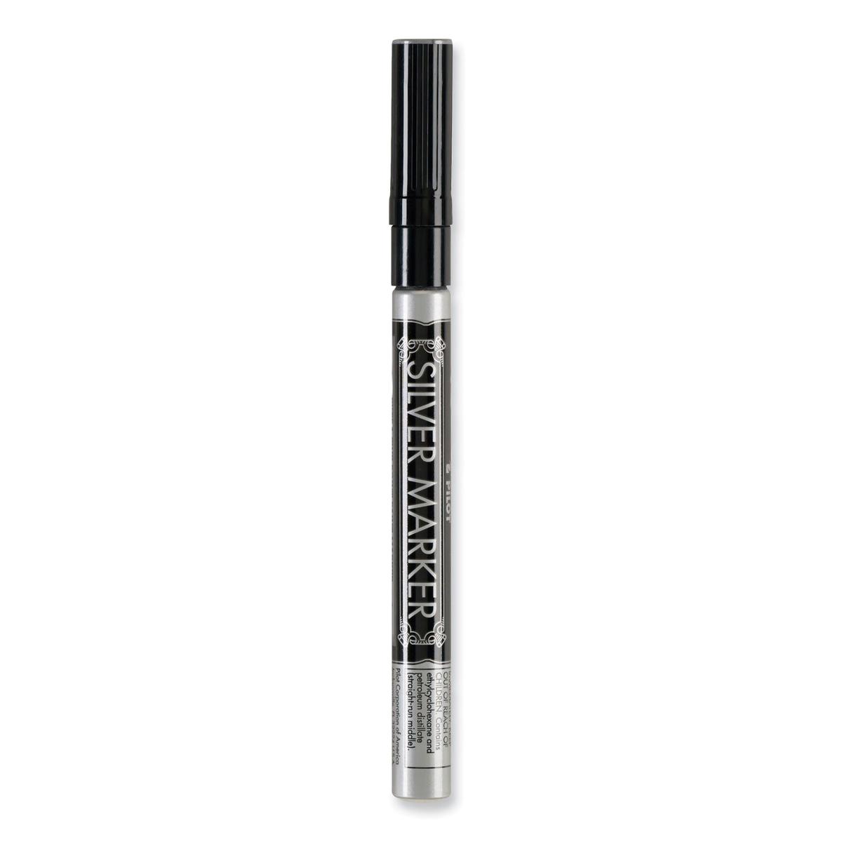 Pilot Creative Art and Crafts Marker, Extra-Fine Brush Tip, Silver (41801)