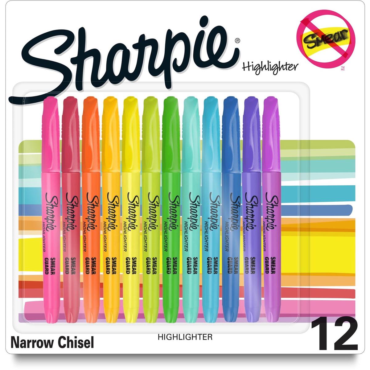 Sharpie Accent Highlighters w/Smear Guard (2157490)