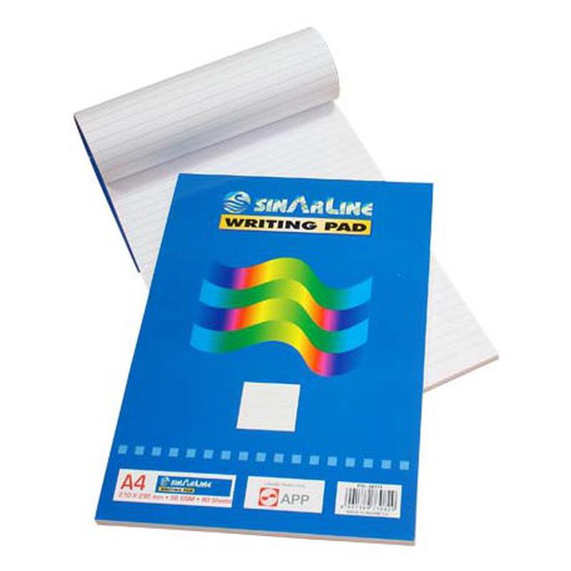 SinarLine Writing Pad 80Sht Asstd. PTPAD80A