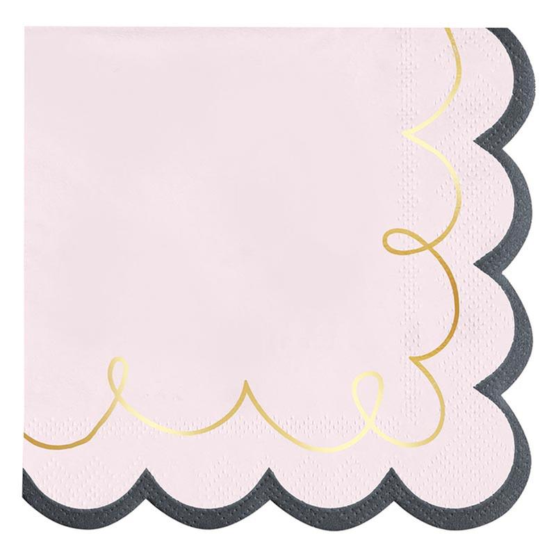 SQUIGGLES SCALLOPED COCKTAIL NAPKIN