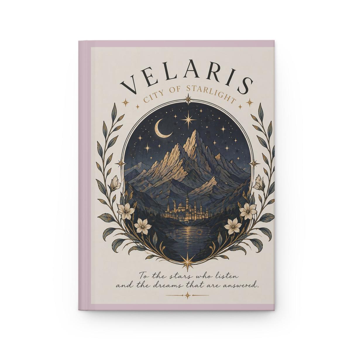 Velaris City of Starlight Hardcover Journal  Mountain Night Sky Notebook