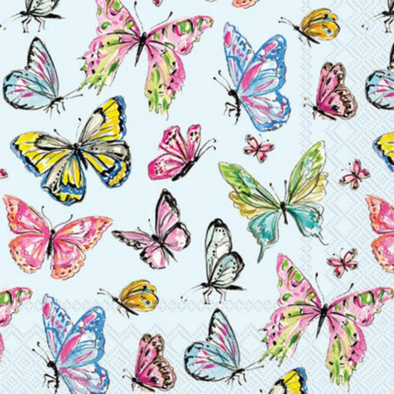 BUTTERFLY MEDLEY COCKTAIL NAPKIN