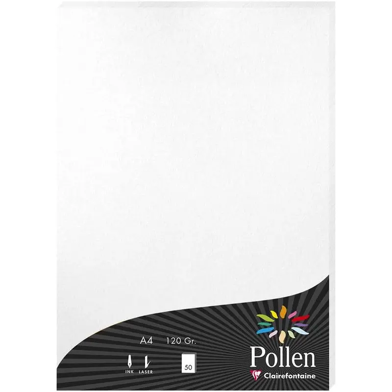 Cards Pollen A4 120G 50 sheet Iridescent White-24302