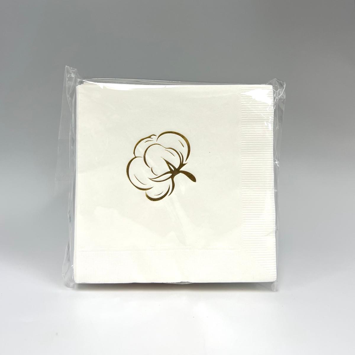 COTTON BOLL COCKTAIL NAPKINS