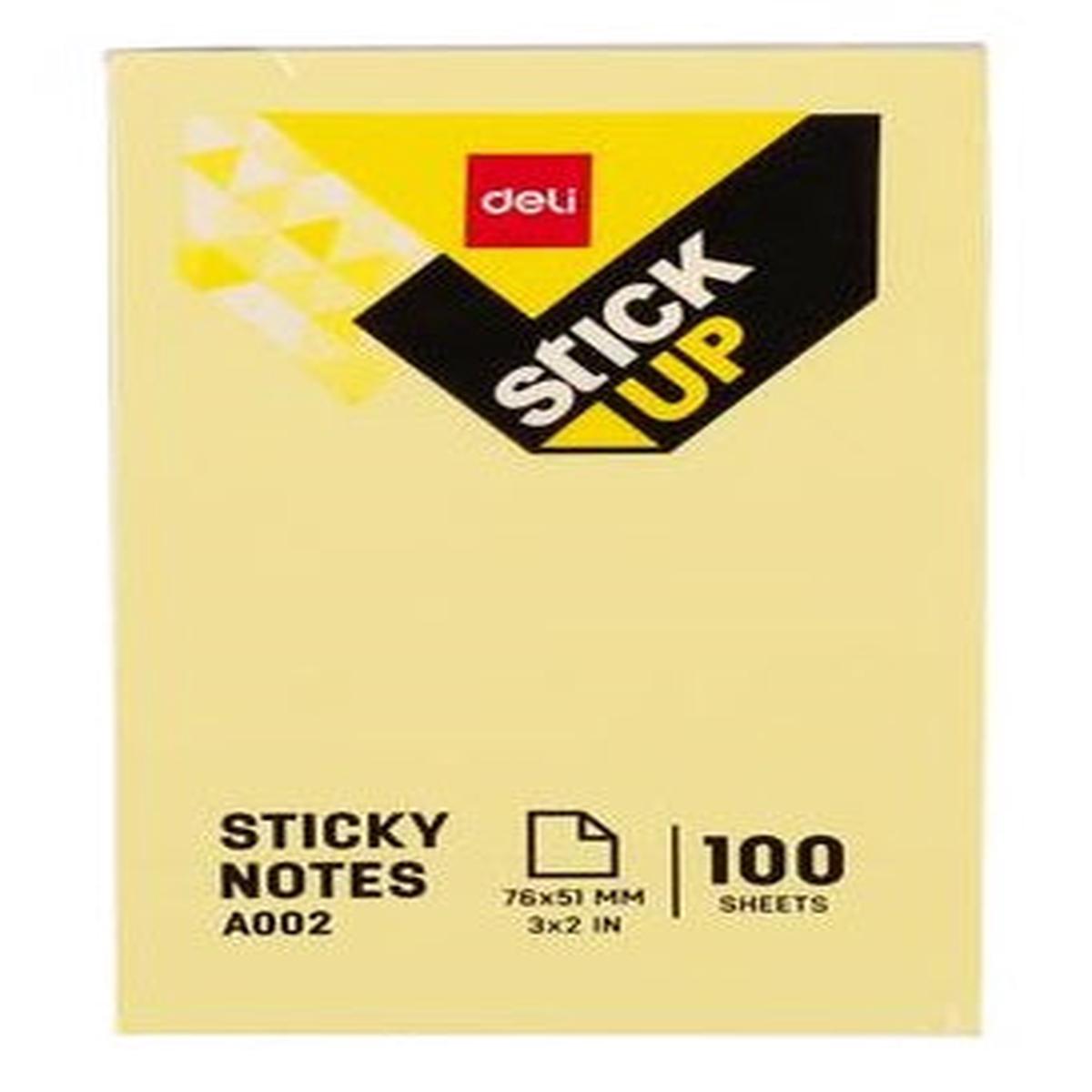 Deli Sticky Notes 3''2'' 100 Sheets Yellow DL-WA00253