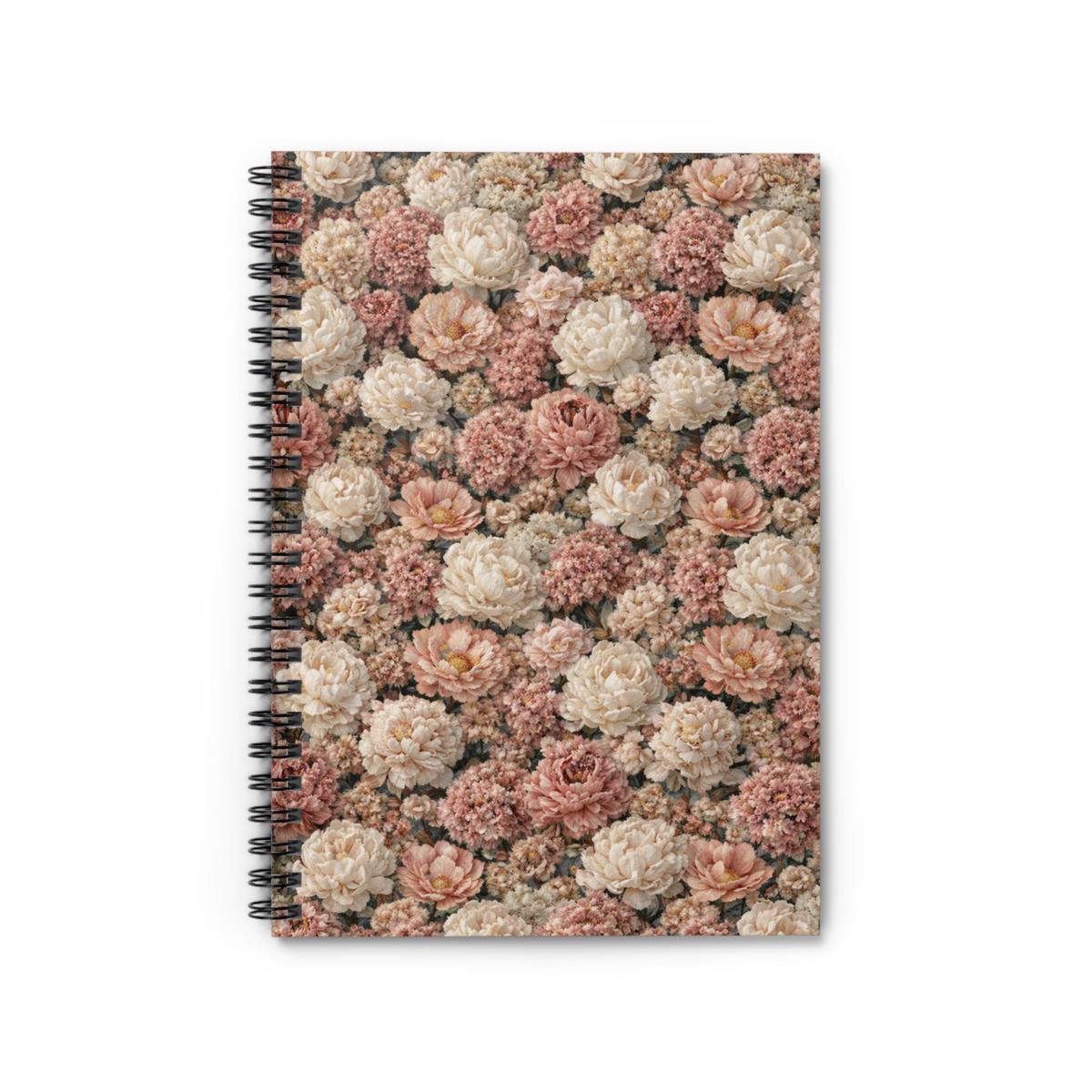 Floral Peony Spiral Notebook