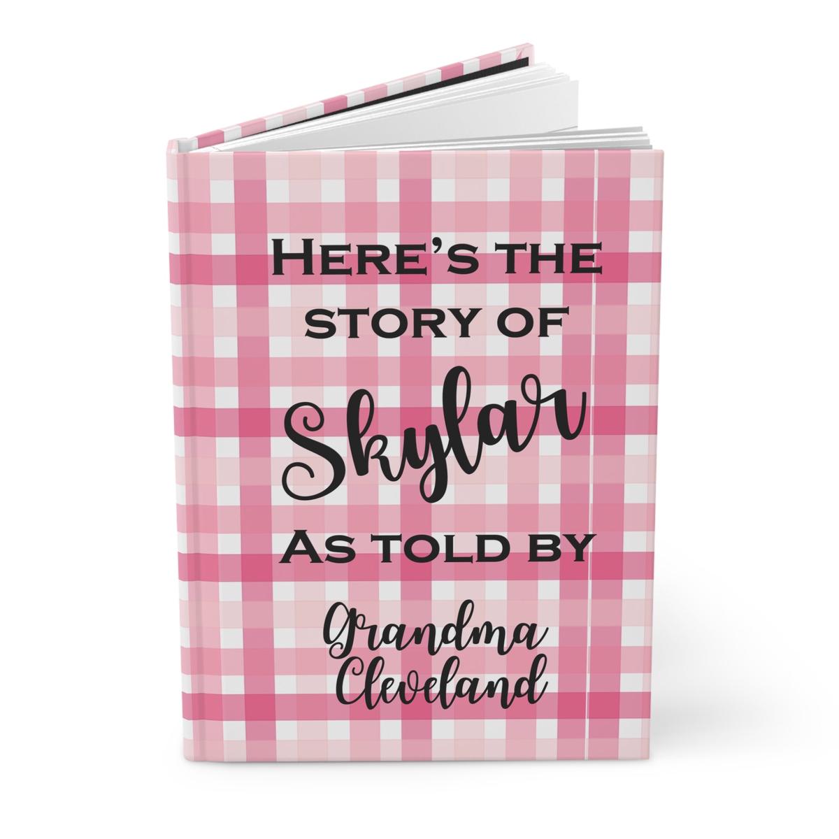 Grandparents Personalized Hardcover Journals and Notebooks - Pink Plaid