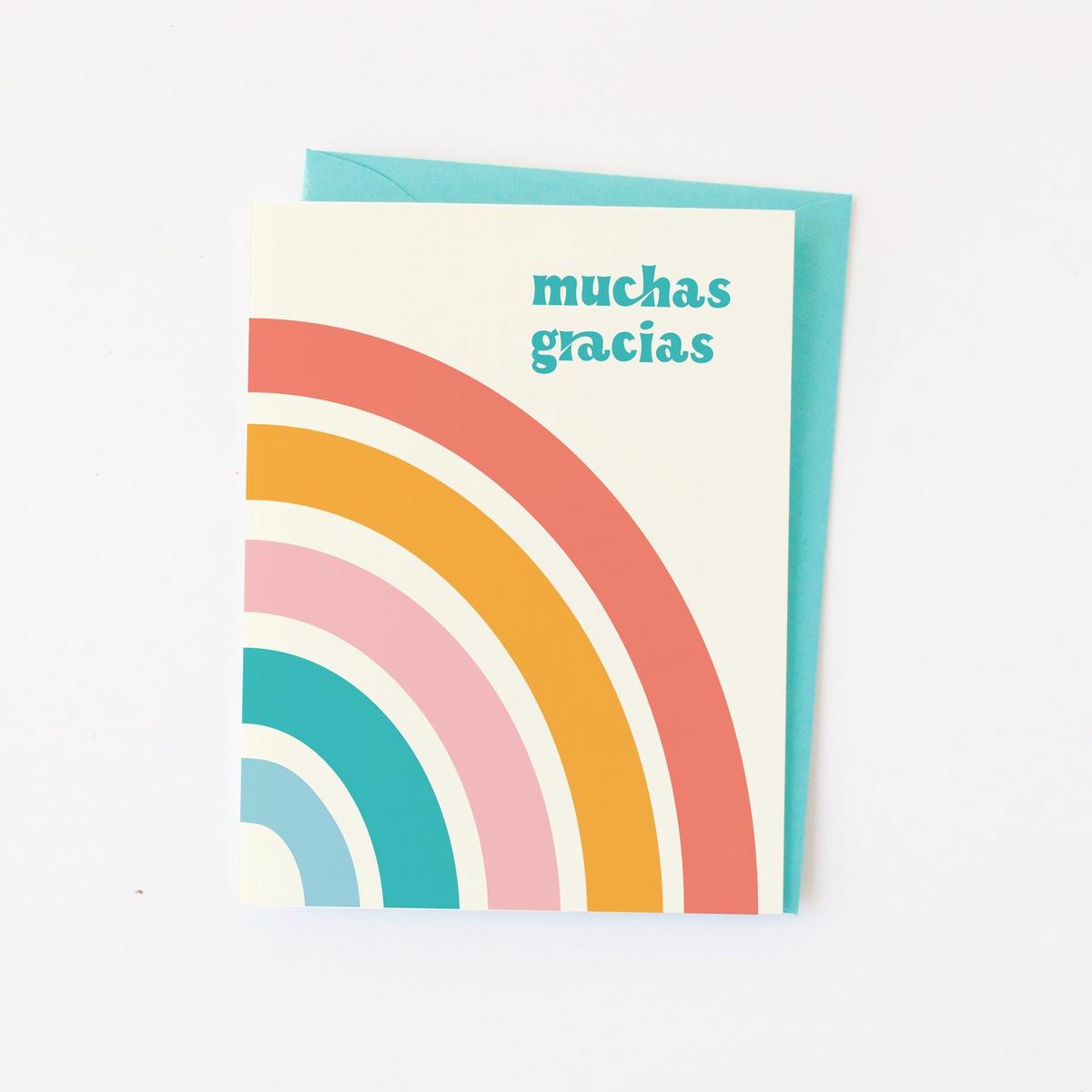 Muchas Gracias Rainbow Card