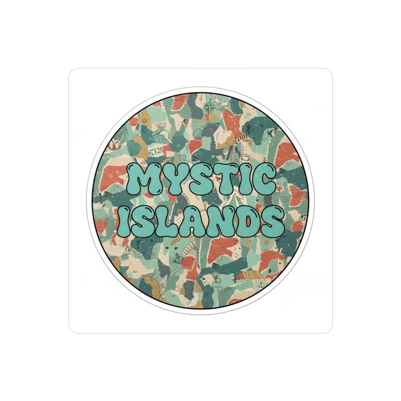 Mystic Island Coastal Vinyl Sticker | NJ Beach Town Aesthetic
