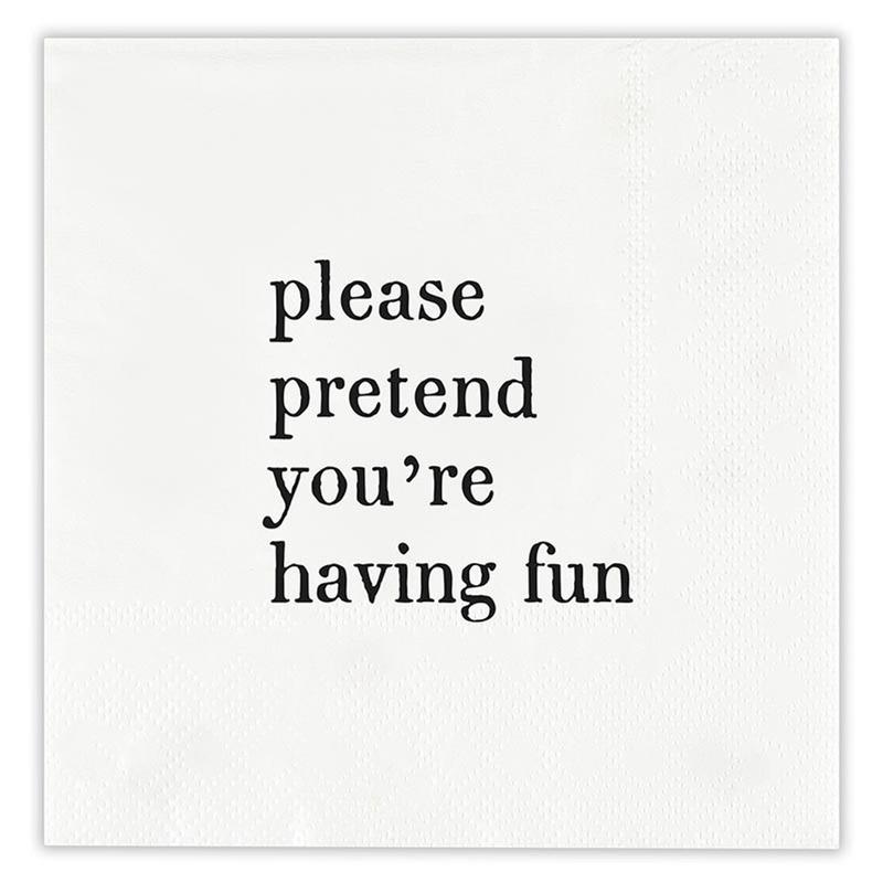 PLEASE PRETEND COCKTAIL NAPKIN
