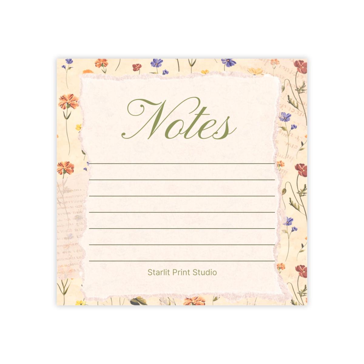 Vintage Floral Sticky Notes