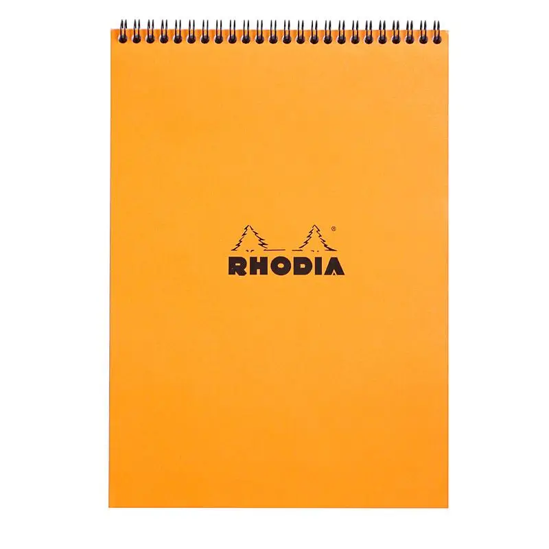 Writing Pad A4 Top Wired 80S Rhodia Orange