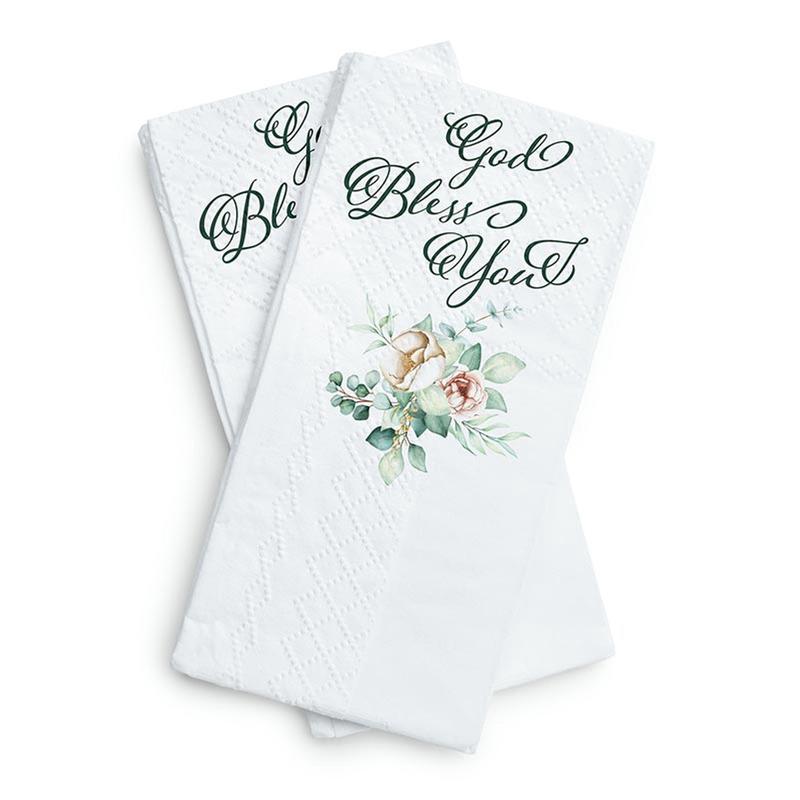 God Bless You Tissue Pack 10ct - Floral Design Wrap