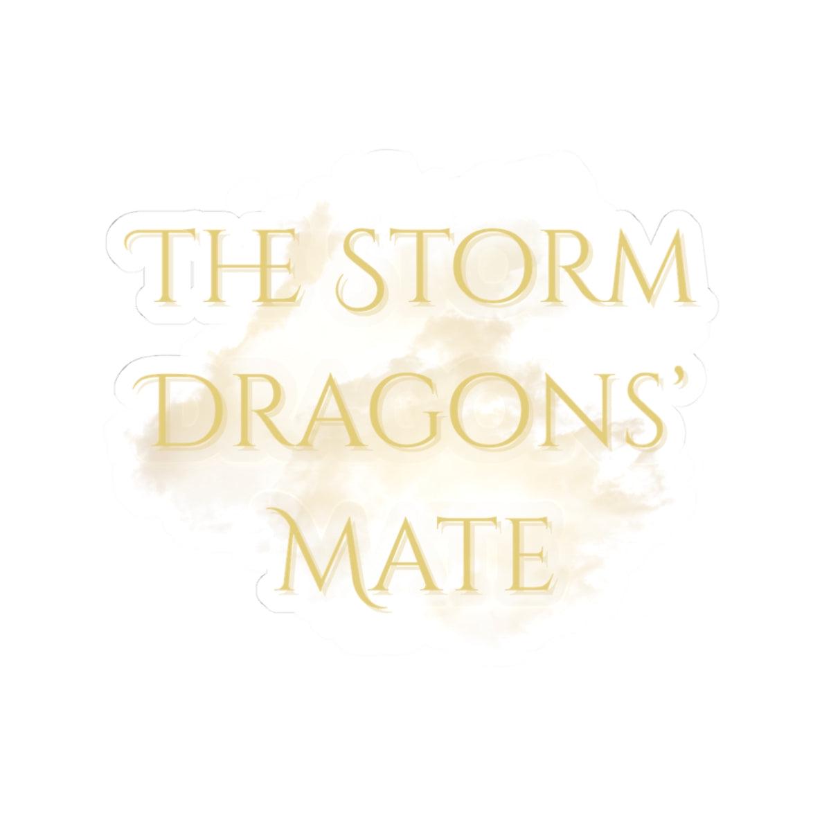 Gold Foil "The Storm Dragons Mate" Kiss-Cut Sticker  Fantasy Bookish Laptop Decal