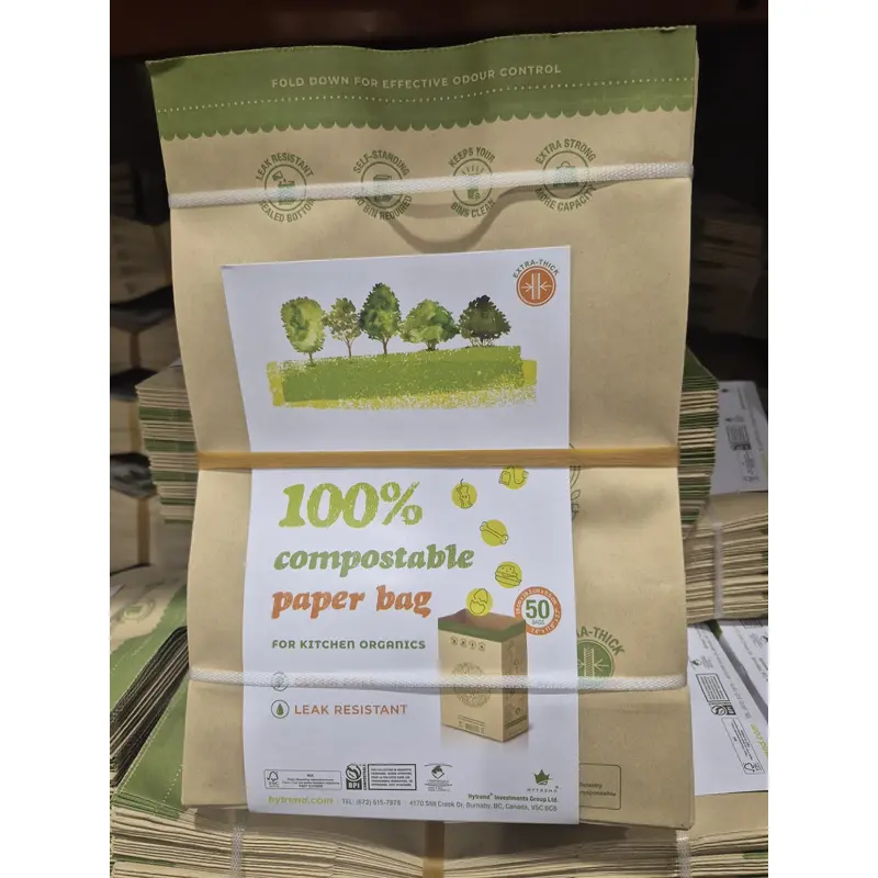 Hytrend Compostable Paper Bags Pack of 50 - 1 x 990 Grams