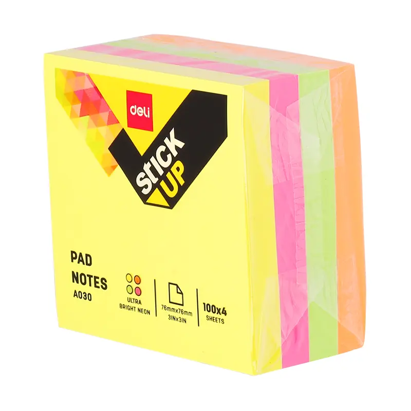 Memo Stick 3X3 100Sheetx4Color Neon-A03003