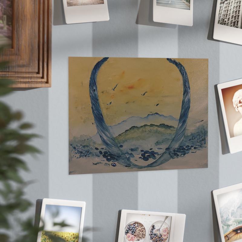 Ocean Wave Circle Art Print  Dream Catcher: Open Arms Unframed Print