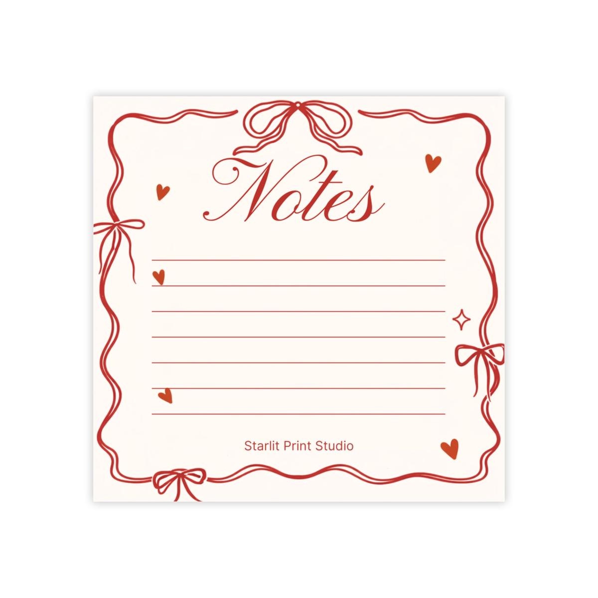 Red Ribbon Sticky Notes
