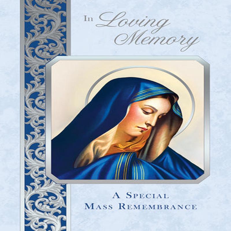 Sorrowful Madonna Mass Cards for Deceased  50ct