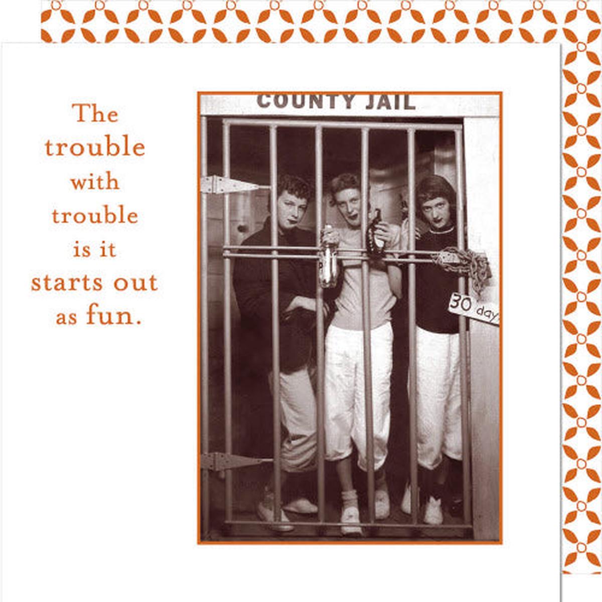 TROUBLE WITH TROUBLE NAPKIN
