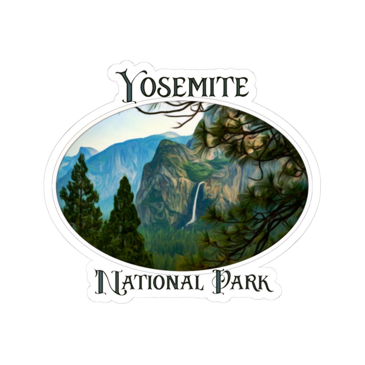 Yosemite National Park Scenic Sticker Kiss Cut