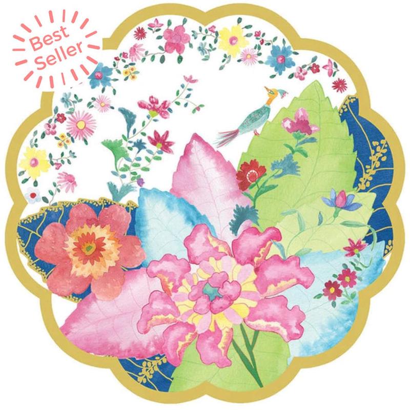 TOBACCO LEAF SCALLOPED PAPER PLACEMATS