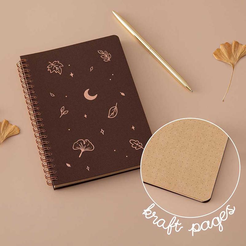 Tsuki Maple Dreams Kraft Paper Ringbound Bullet Journal