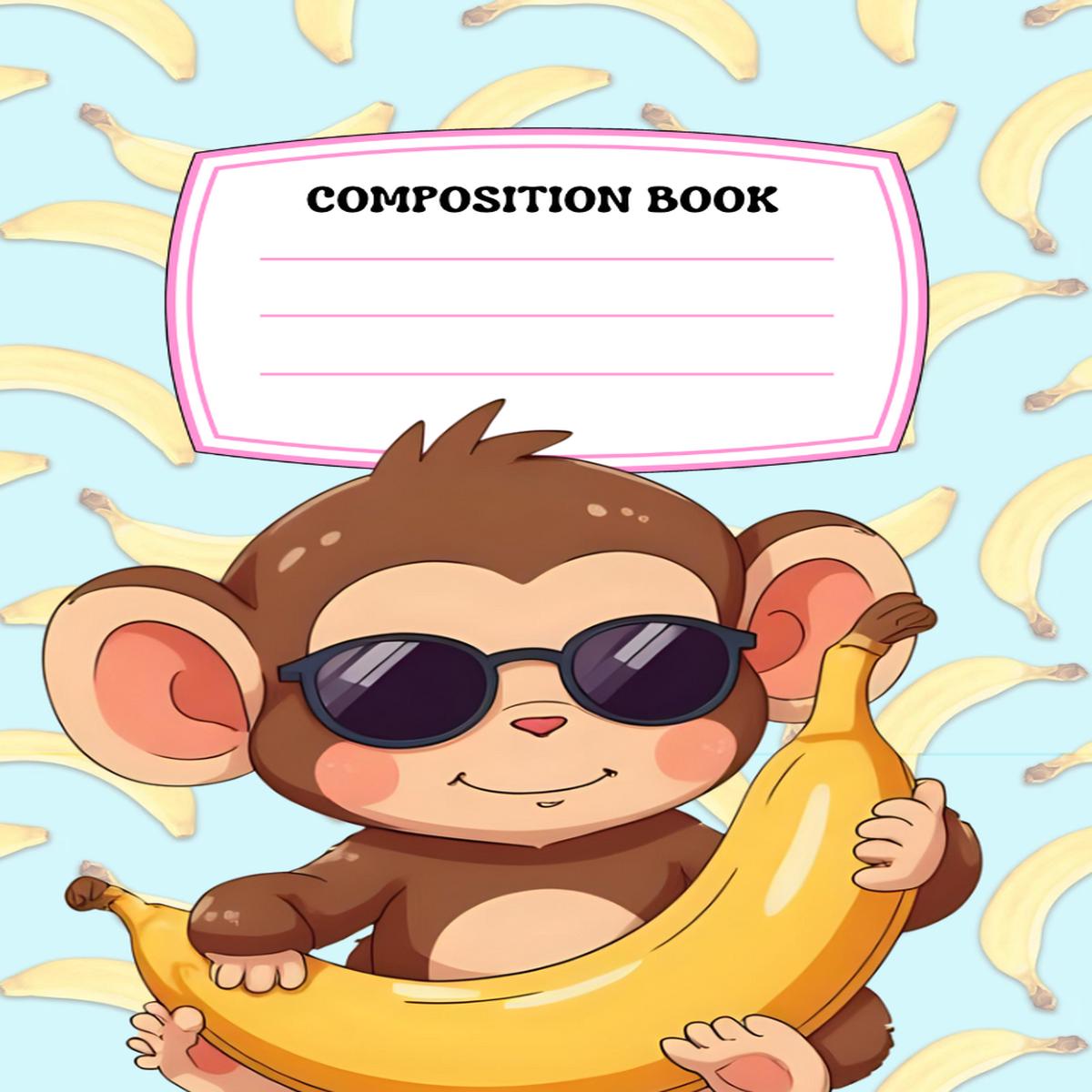 Blue Monkeys and Bananas- Composition Notebook