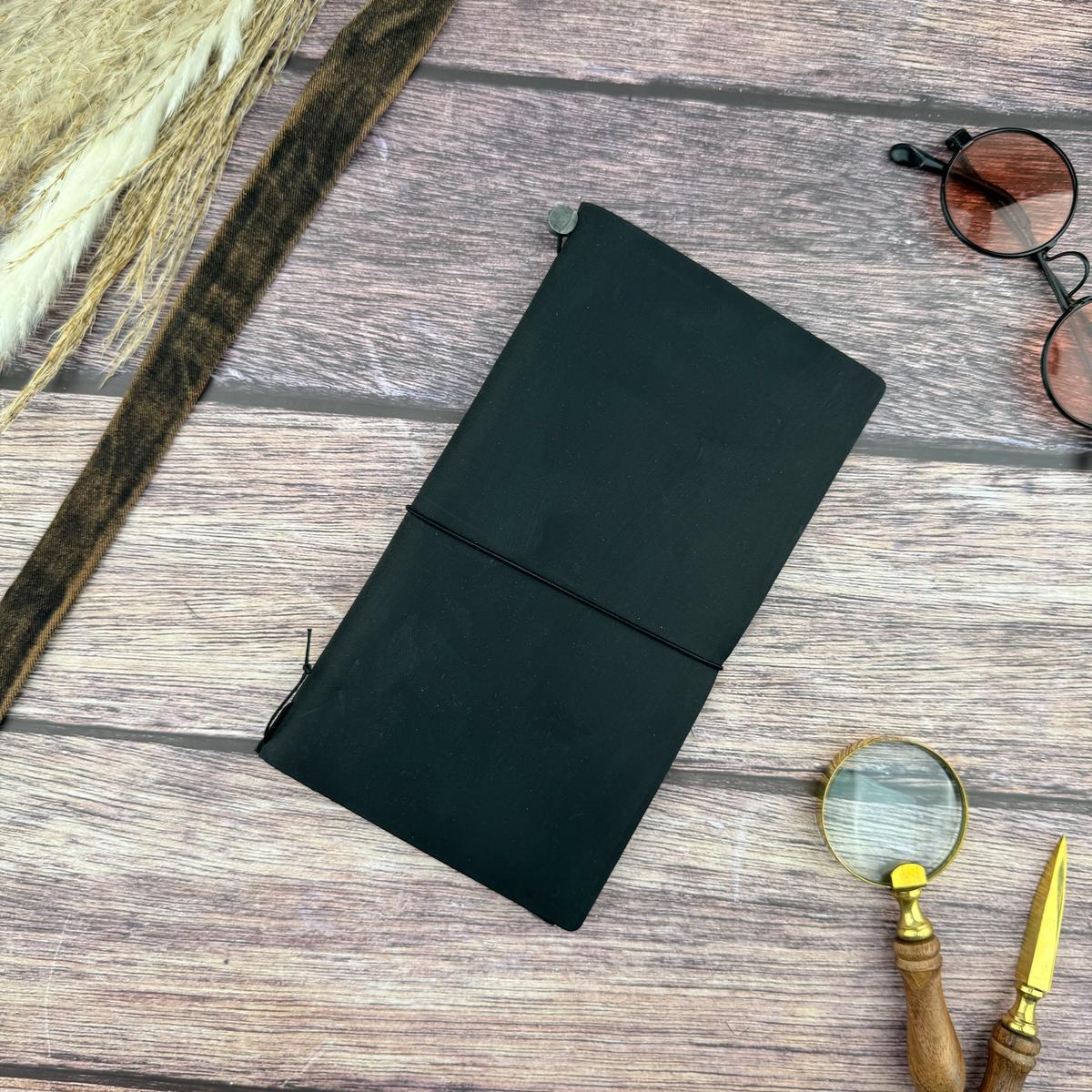 Travelers Leather Notebook - Regular Size - Black