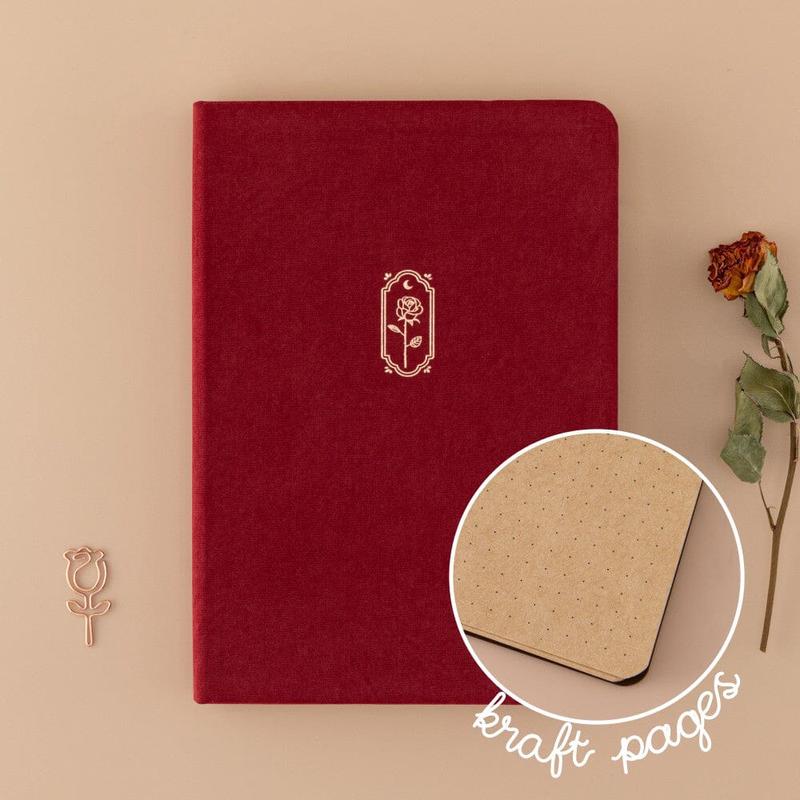 Tsuki Vintage Rose Kraft Paper Limited Edition Bullet Journals