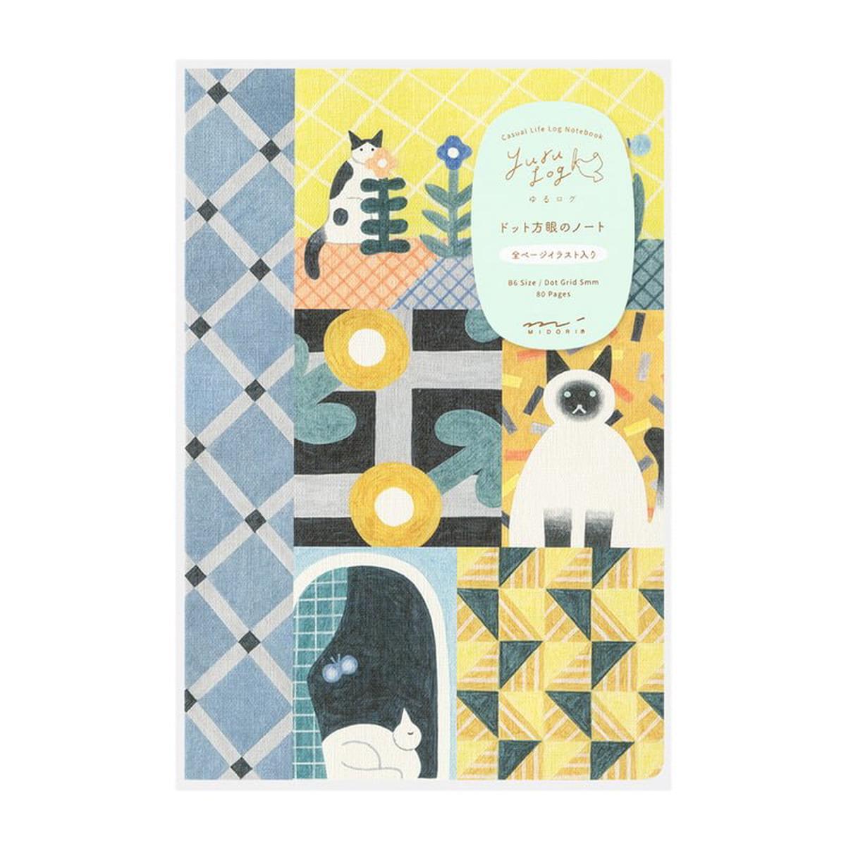Yuru Log Notebook B6 Dotted - Cat