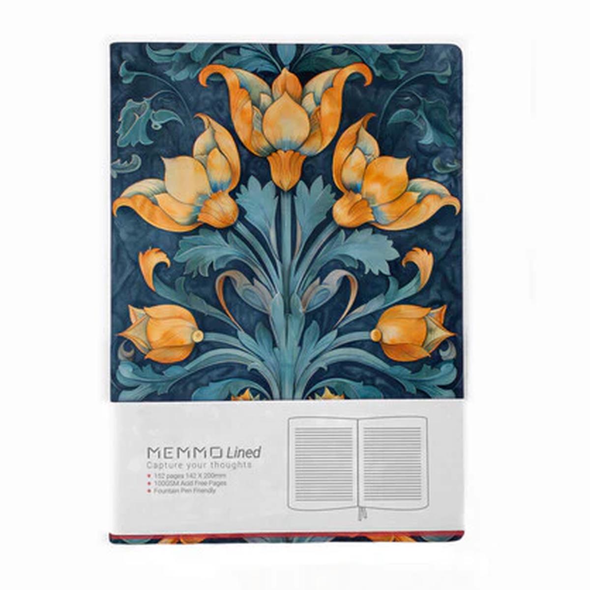 *Clearance* MEMMO Lined Notebook Gaia A5, Flora