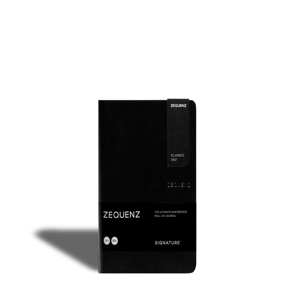 Zequenz - Lined Notebook - Signature Lite - B6 - Black