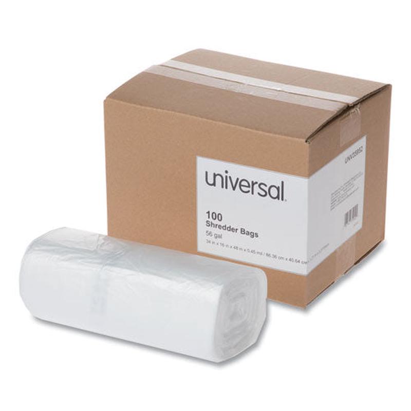 High-Density Shredder Bags, 56 gal Capacity, 100/Box-(UNV35952)