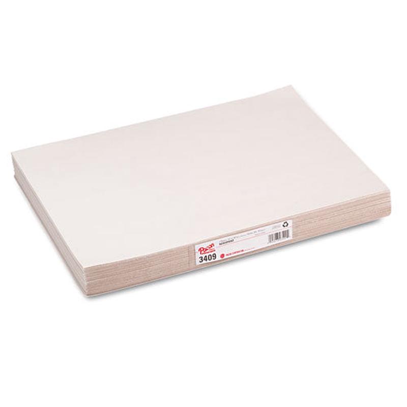 White Newsprint, 30 lb Newsprint Weight, 12 x 18, White, 500/Pack-(PAC3409)